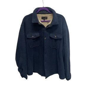 Victory Sportswear men’s jacket fuzzy lined men’s XL blue chore coat